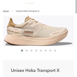 Hoka Hoka Transport X vanilla Beige and Off-White Running Shoes nwt